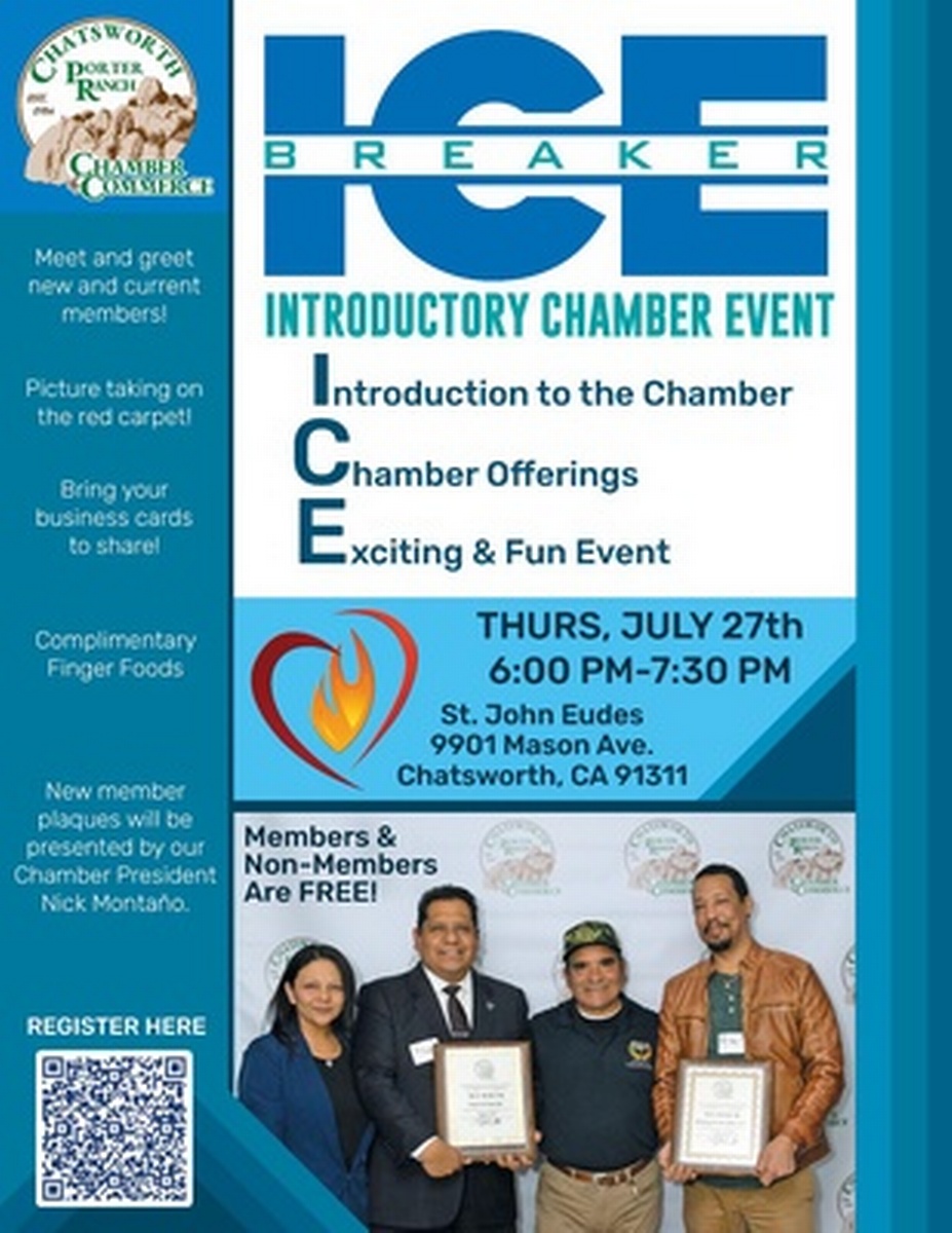 ICE Breaker Introductory Chamber Event Jul 27, 2023 Chatsworth